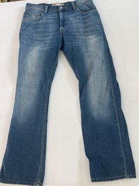Levi's 557 Relaxed Boot Cut 36x34 Blue Jeans Quality Vintage Denim Work Classic